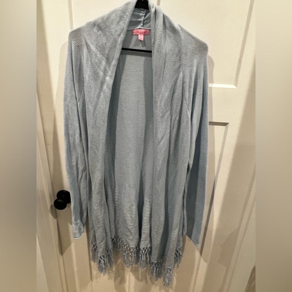 Lilly Pulitzer size XL Tatum cardigan boho blue